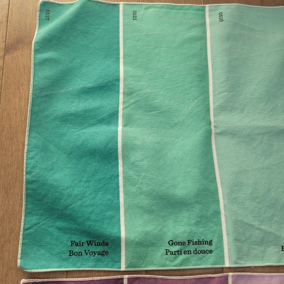 Set of 2 Leif green and purple paint chip placemats - Picture 3 of 7